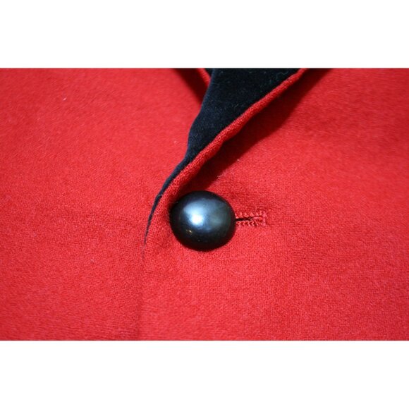 VTG Pendleton Men XL Red Wool Velvet Trim Smoking Tuxedo Jacket Retro Formalwear - Picture 3 of 9